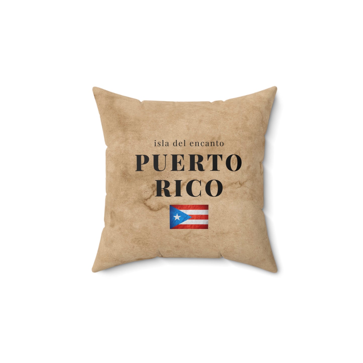 El Morro Puerto Rico Isla Del Encanto Spun Polyester Square Pillow Almohada Decorativa