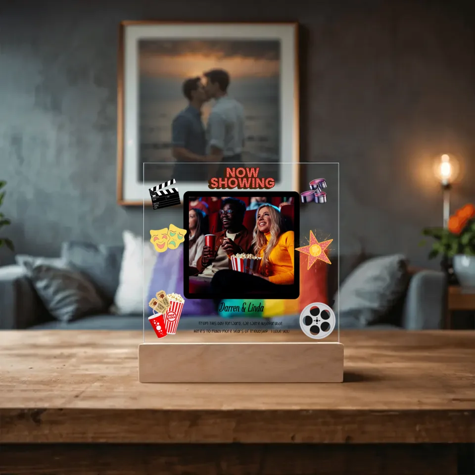 "Movie Night" Themed Acrylic NighlLight