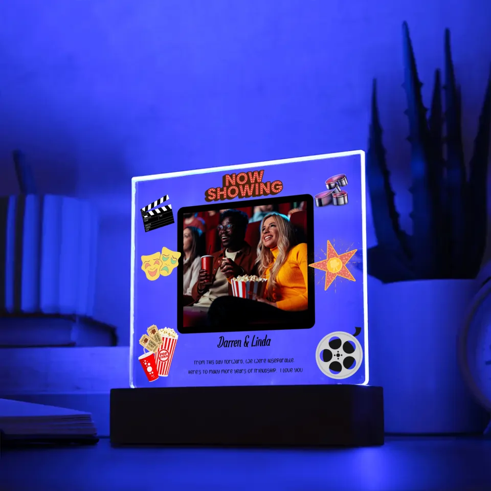 "Movie Night" Themed Acrylic NighlLight