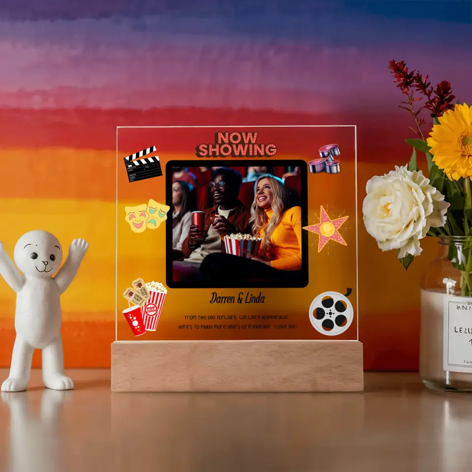 "Movie Night" Themed Acrylic NighlLight
