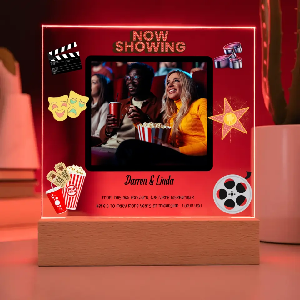 "Movie Night" Themed Acrylic NighlLight