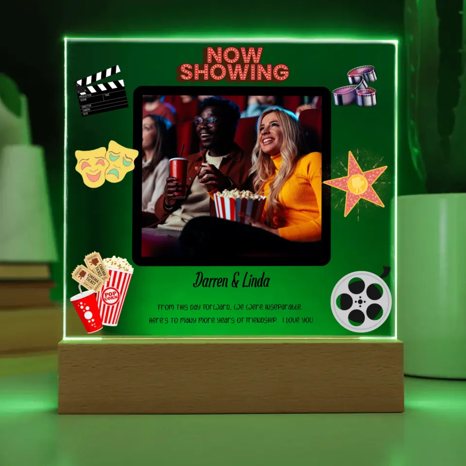 "Movie Night" Themed Acrylic NighlLight