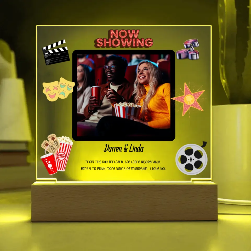 "Movie Night" Themed Acrylic NighlLight