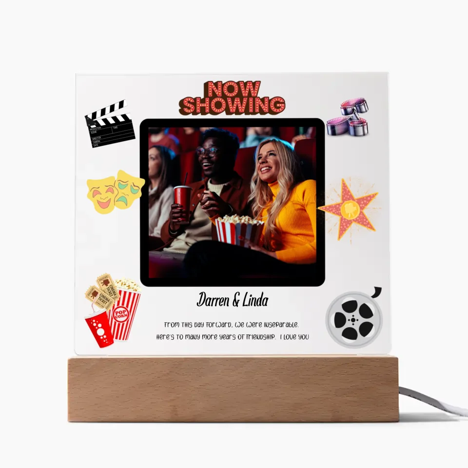 "Movie Night" Themed Acrylic NighlLight