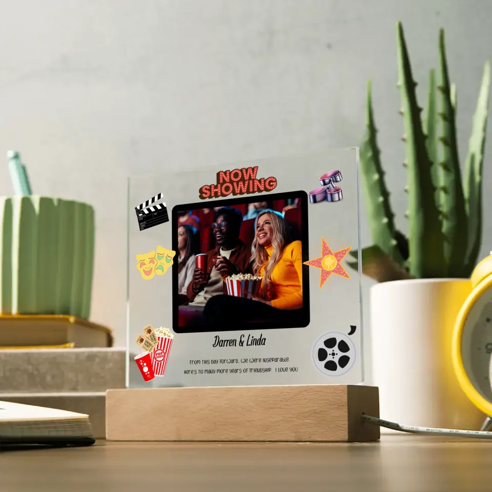 "Movie Night" Themed Acrylic NighlLight
