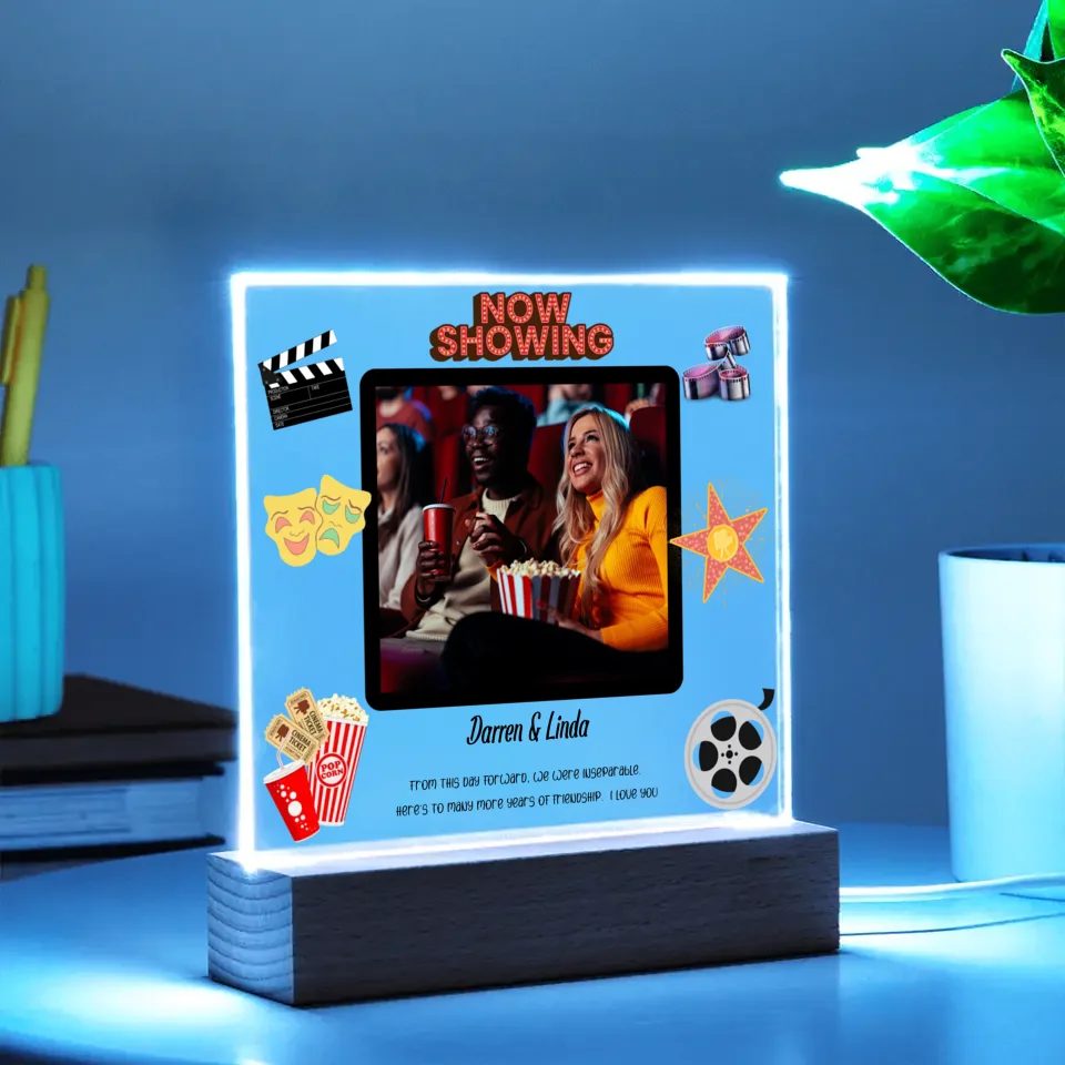 "Movie Night" Themed Acrylic NighlLight