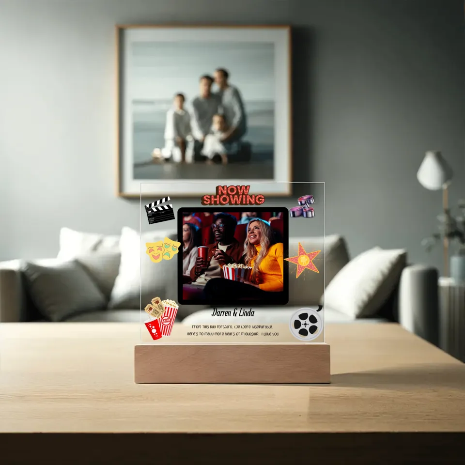 "Movie Night" Themed Acrylic NighlLight