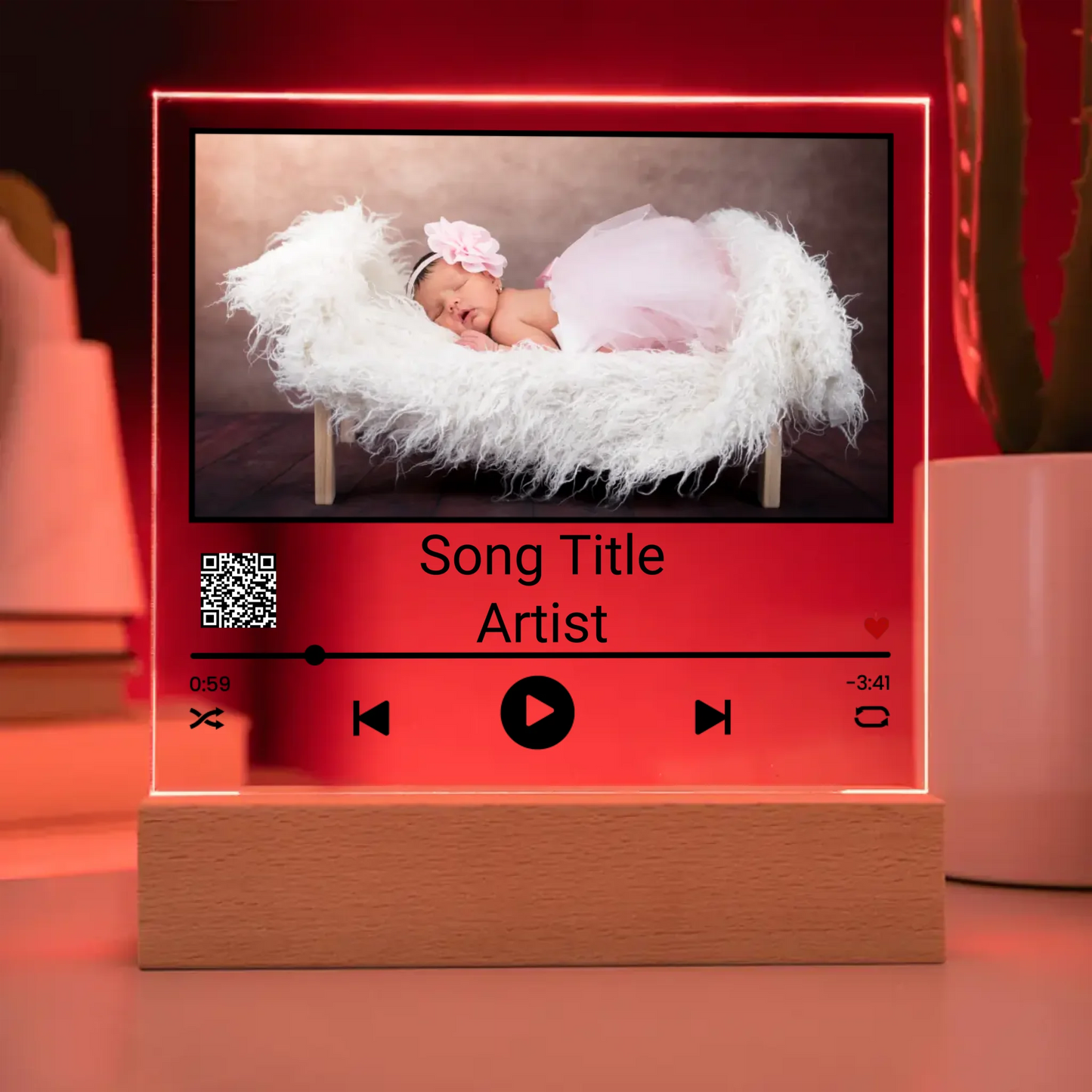 Acrylic Song Plaque Nightlight