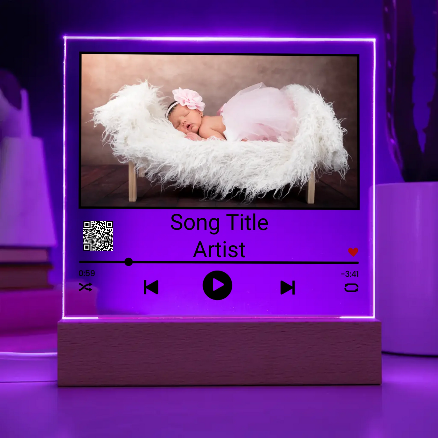 Acrylic Song Plaque Nightlight