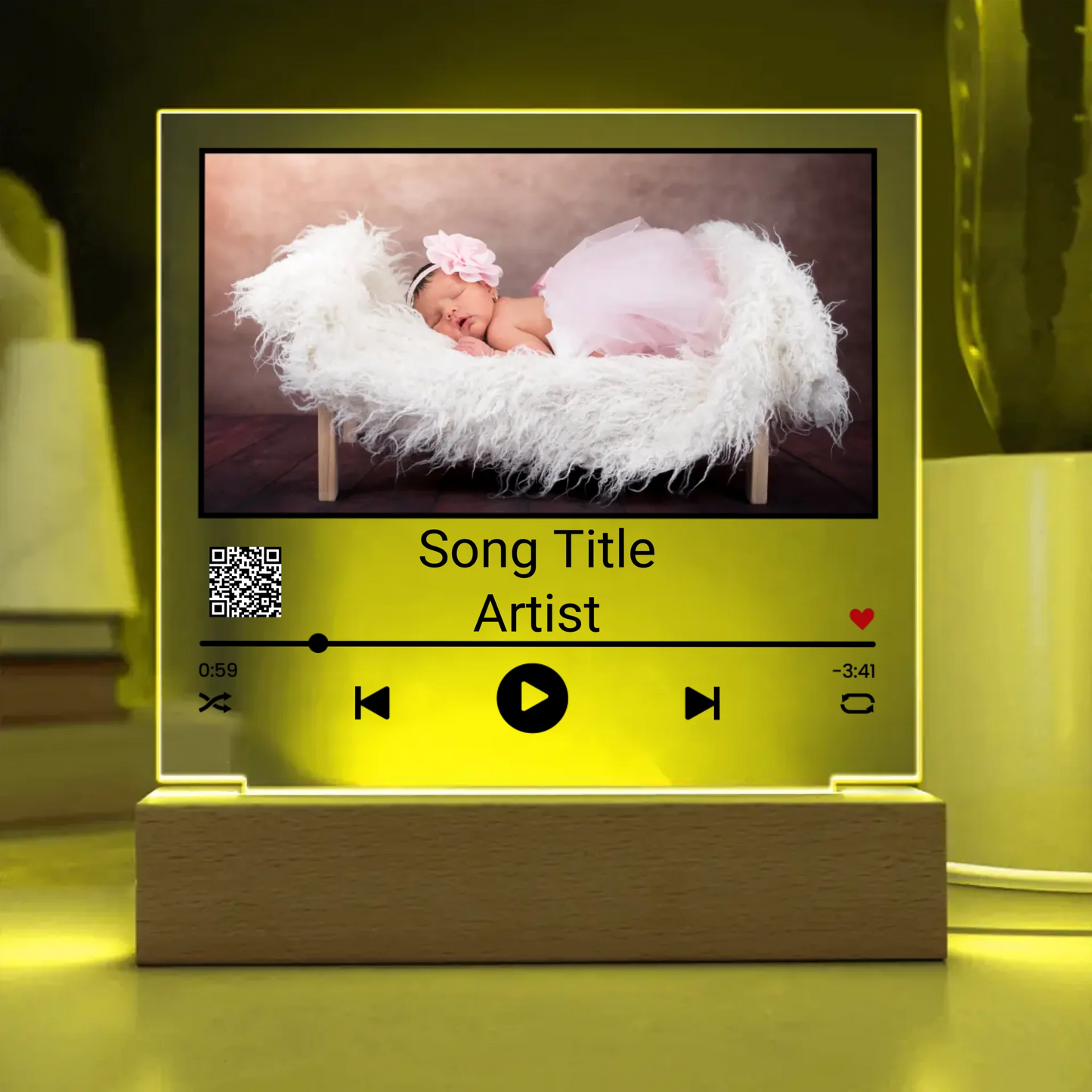 Acrylic Song Plaque Nightlight