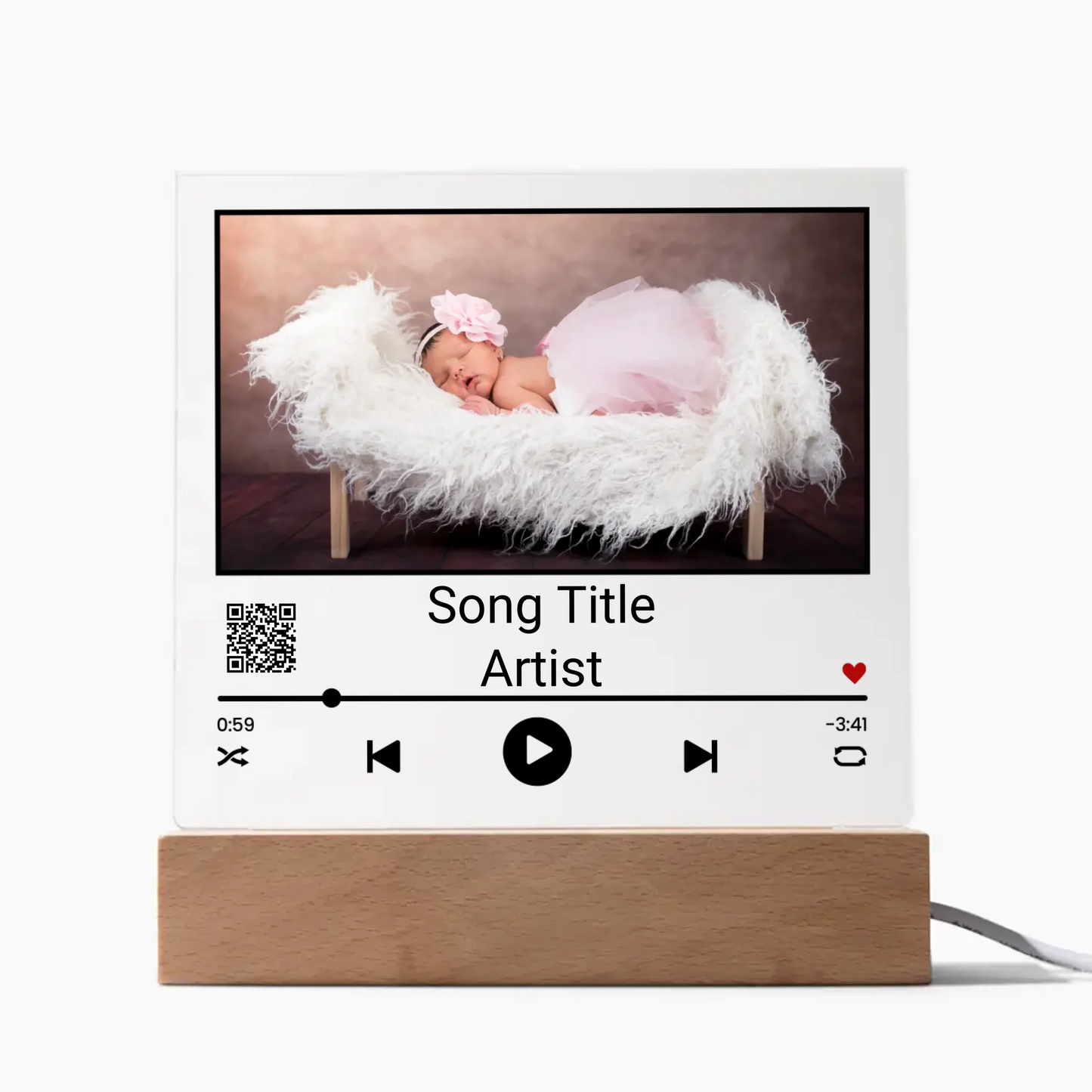 Acrylic Song Plaque Nightlight