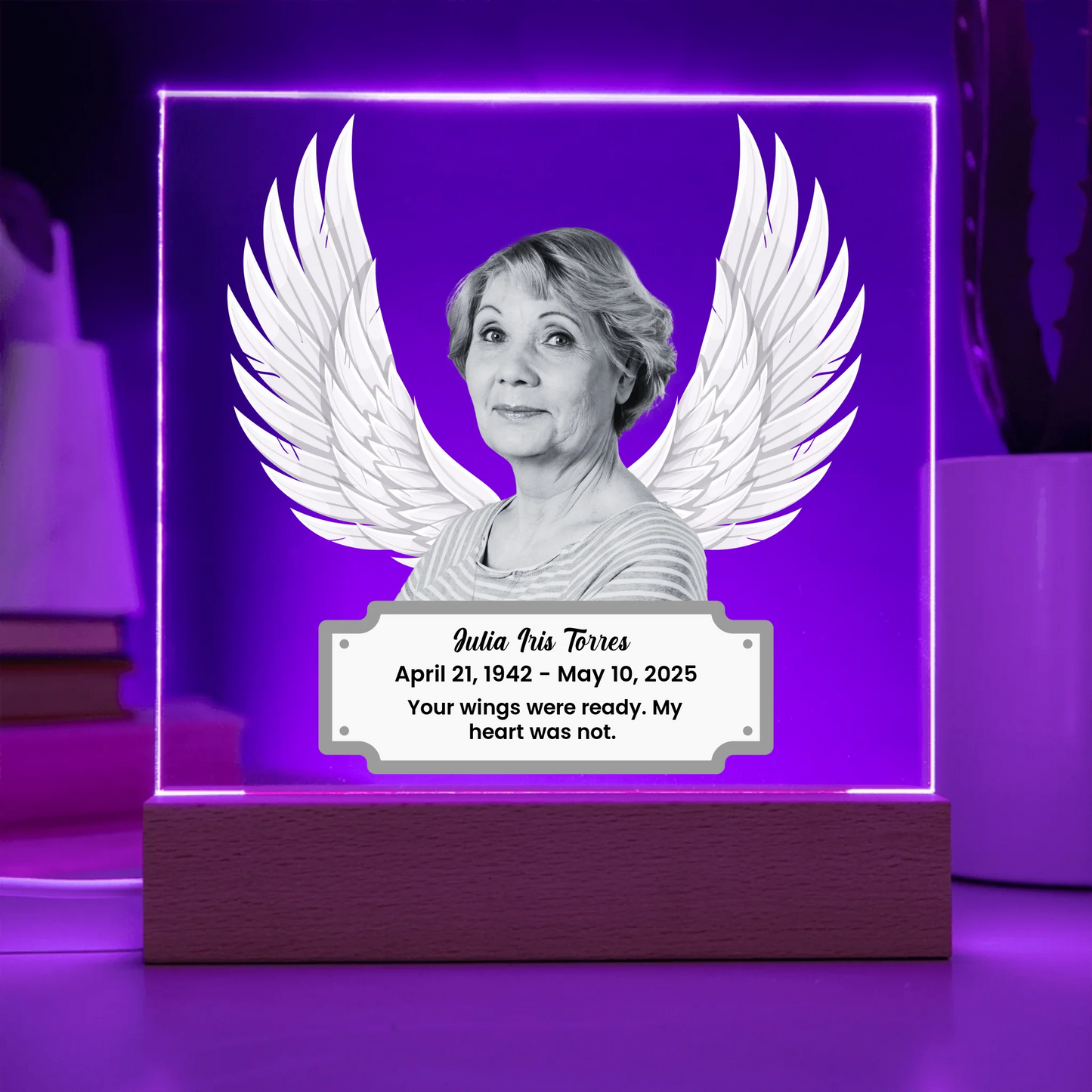 Acrylic Square with LED Base 8