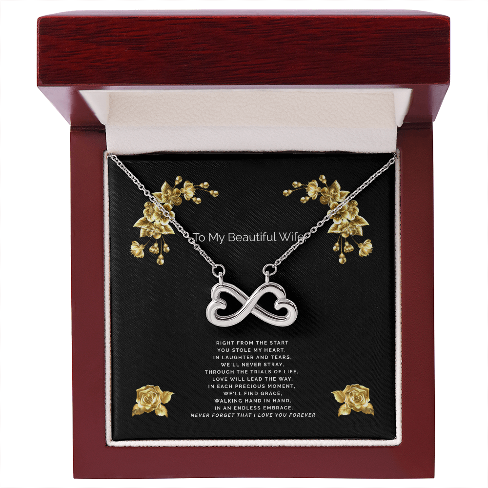 To My Beautiful Wife - Never Forget That I Love You Forever - Endless Love Pendant Necklace - Gift For Her