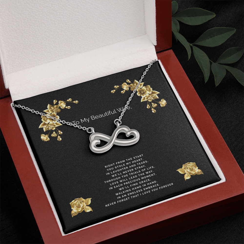 To My Beautiful Wife - Never Forget That I Love You Forever - Endless Love Pendant Necklace - Gift For Her