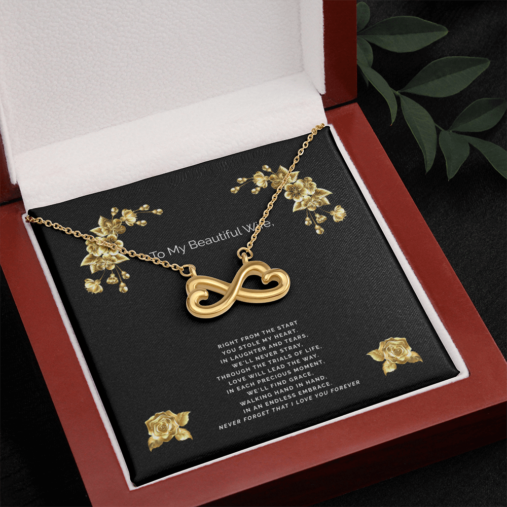 To My Beautiful Wife - Never Forget That I Love You Forever - Endless Love Pendant Necklace - Gift For Her