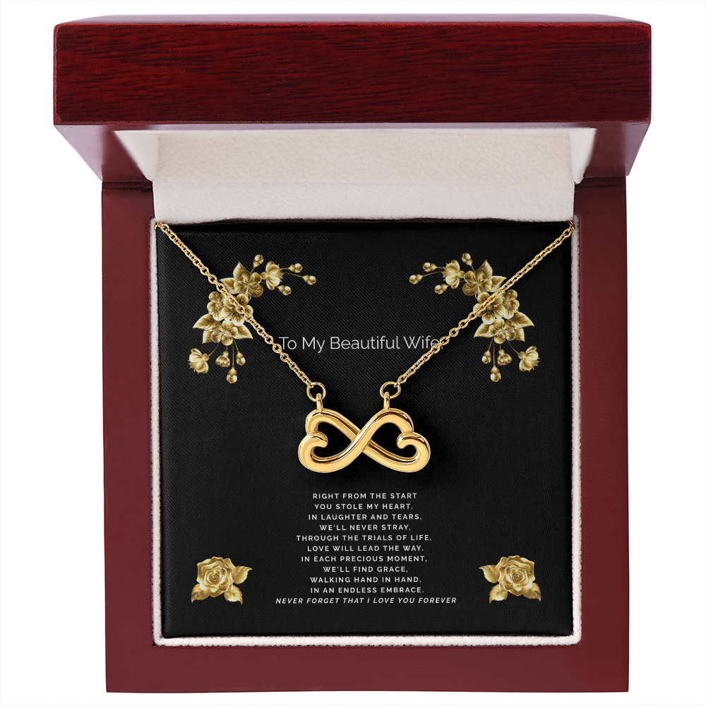 To My Beautiful Wife - Never Forget That I Love You Forever - Endless Love Pendant Necklace - Gift For Her
