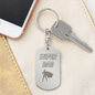 Super Dad Laser Engraved Personalized Dog Tag Keychain
