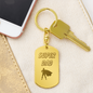 Super Dad Laser Engraved Personalized Dog Tag Keychain