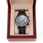 Dad My Love Will Last Forever Black Chronograph Watch - Gift From Son