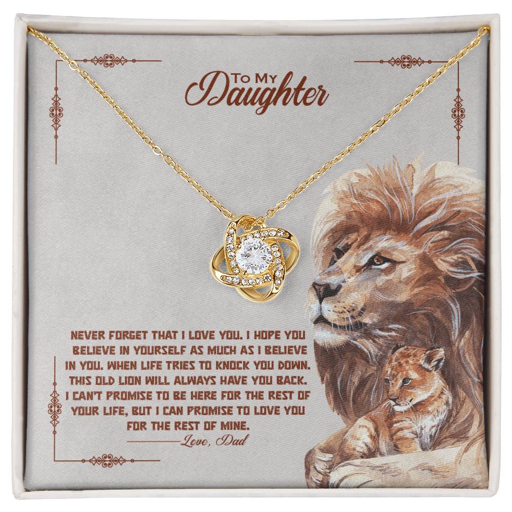 To My Beautiful Daughter- "A Knot Of Forever" Necklace