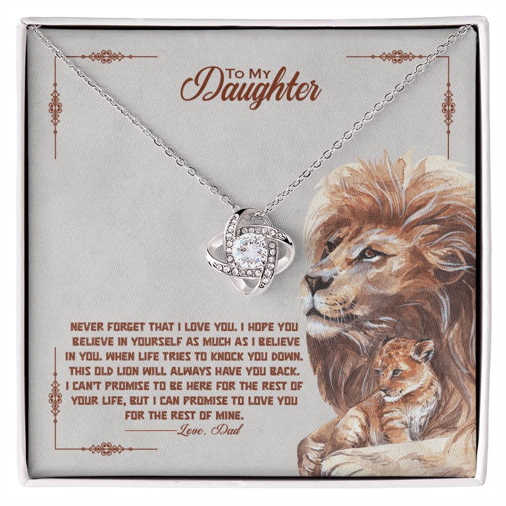 To My Beautiful Daughter- "A Knot Of Forever" Necklace