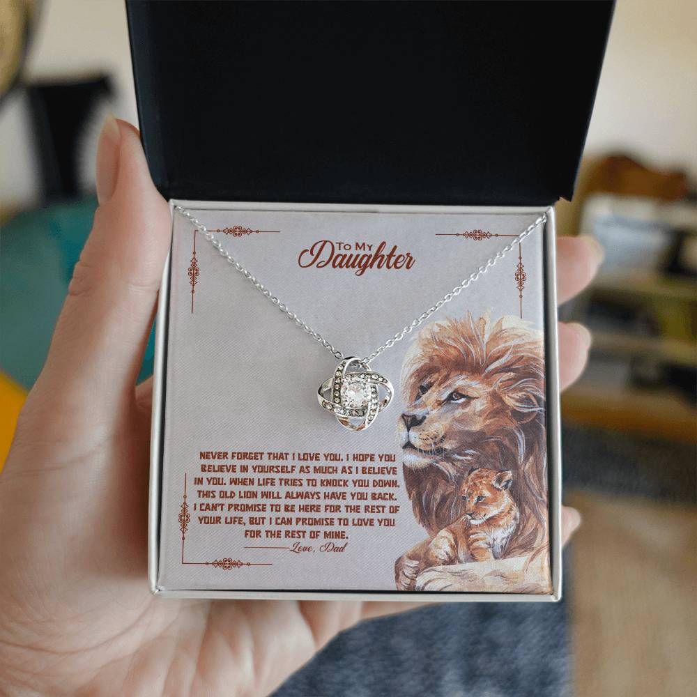 To My Beautiful Daughter- "A Knot Of Forever" Necklace