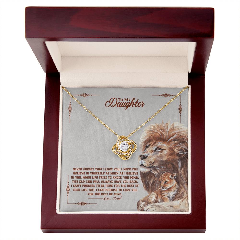To My Beautiful Daughter- "A Knot Of Forever" Necklace