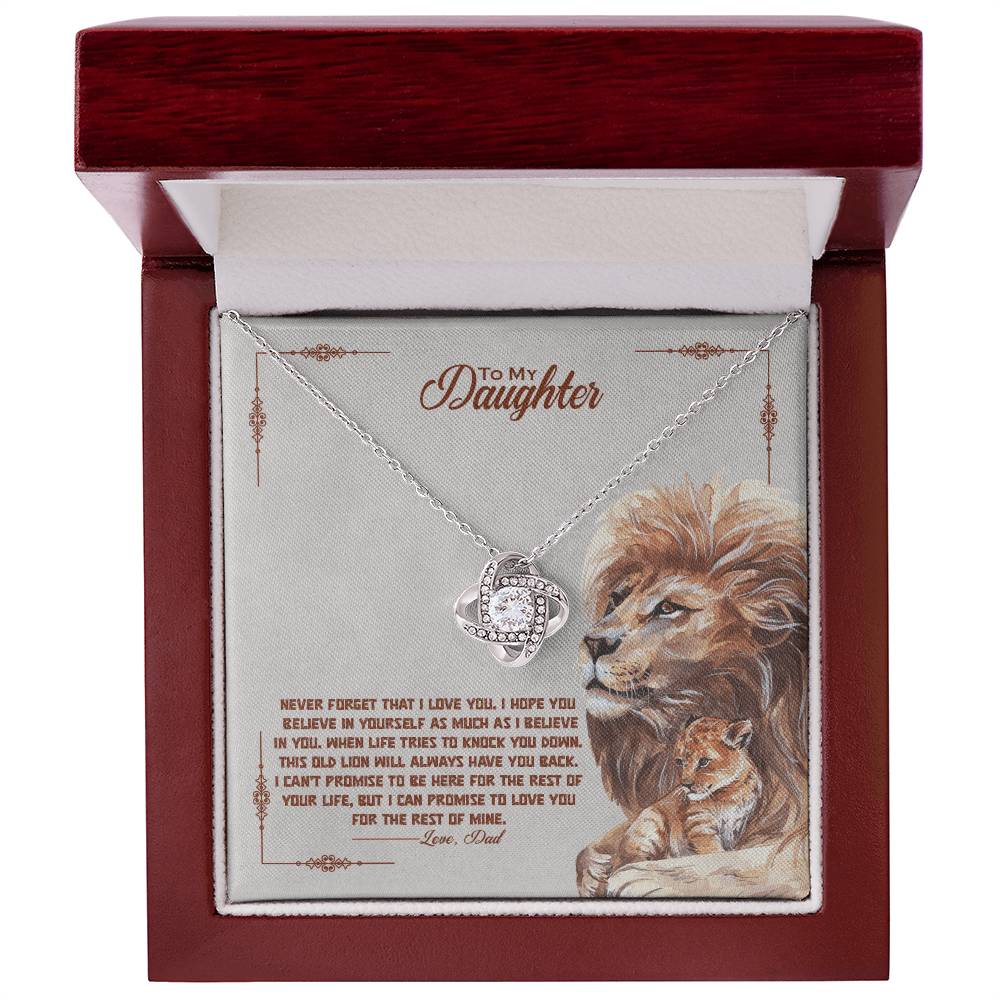 To My Beautiful Daughter- "A Knot Of Forever" Necklace