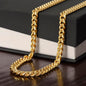 Men's 18k Yellow Gold Finish- Cuban Link Chain