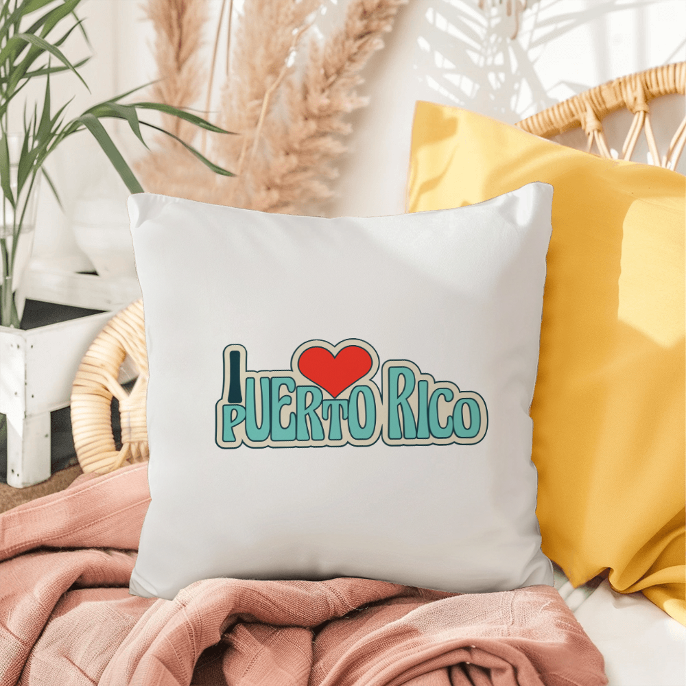 Almohada Decorativa Para Adentro o Afuera Yo <3 Puerto Rico - I <3 Puerto Rico Decorate Indoor/Outdoor Pillow