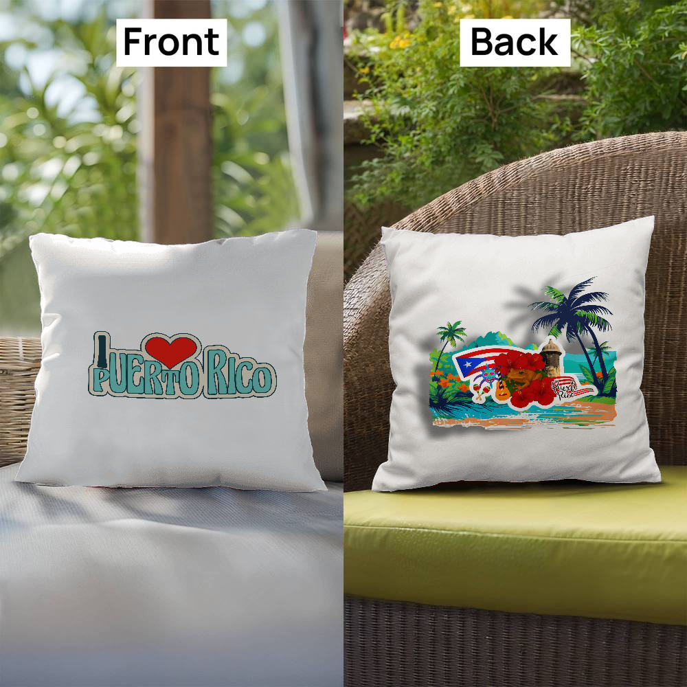 Almohada Decorativa Para Adentro o Afuera Yo <3 Puerto Rico - I <3 Puerto Rico Decorate Indoor/Outdoor Pillow