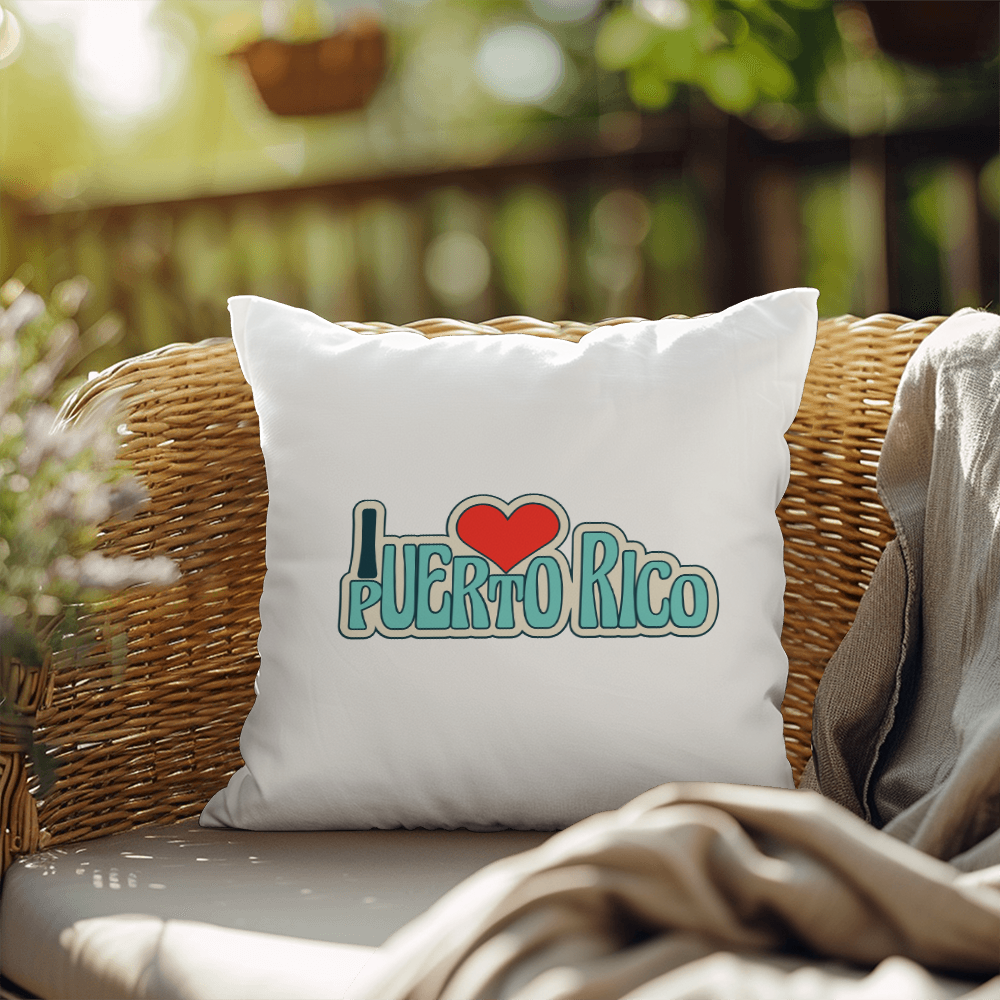 Almohada Decorativa Para Adentro o Afuera Yo <3 Puerto Rico - I <3 Puerto Rico Decorate Indoor/Outdoor Pillow