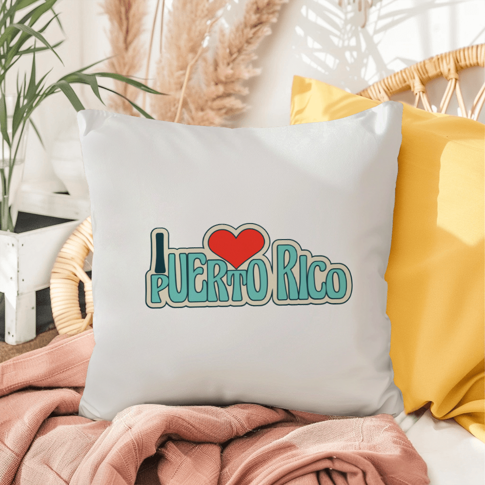 Almohada Decorativa Para Adentro o Afuera Yo <3 Puerto Rico - I <3 Puerto Rico Decorate Indoor/Outdoor Pillow