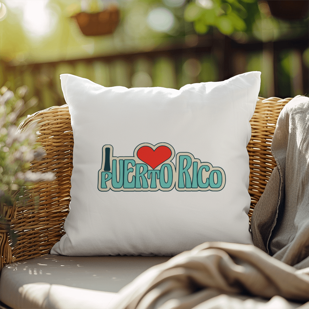 Almohada Decorativa Para Adentro o Afuera Yo <3 Puerto Rico - I <3 Puerto Rico Decorate Indoor/Outdoor Pillow
