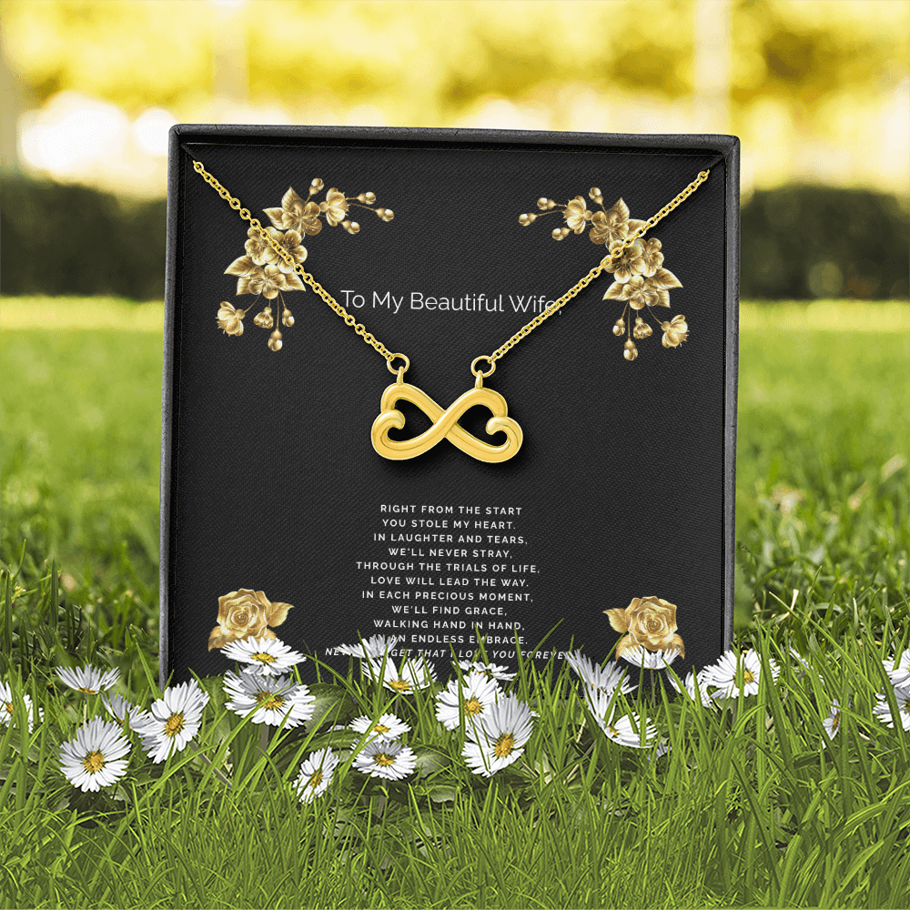 To My Beautiful Wife - Never Forget That I Love You Forever - Endless Love Pendant Necklace - Gift For Her