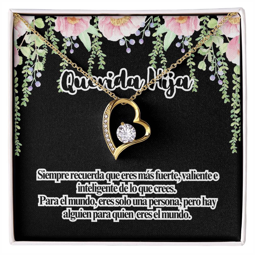 Querida Hija - Eres Mas Fuerte De Lo Que Crees - Collar Para Hija