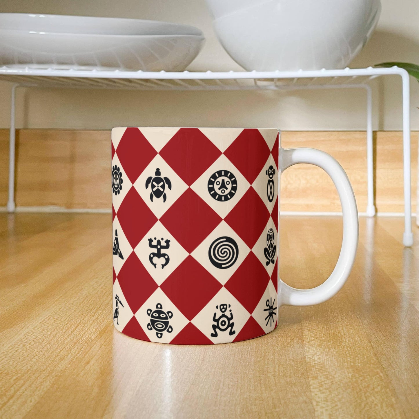 Taino Symbols Puerto Rico Coffe Mug - Taza Con Simbolos Tainos