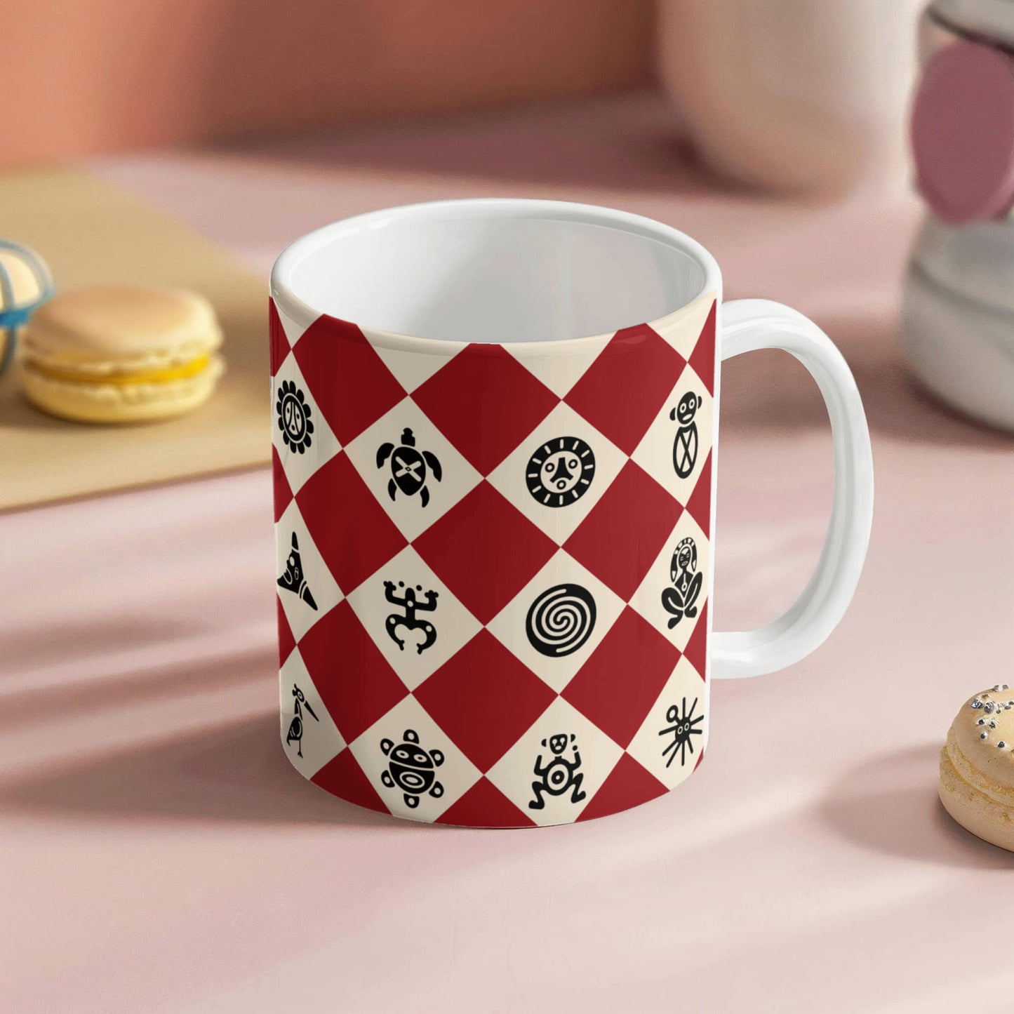 Taino Symbols Puerto Rico Coffe Mug - Taza Con Simbolos Tainos