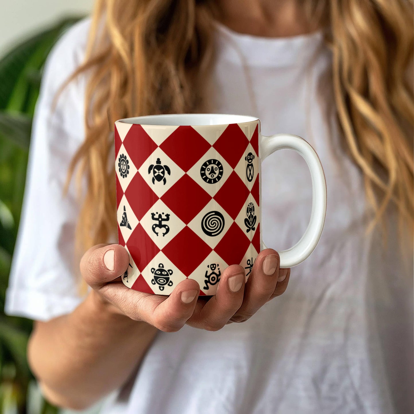 Taino Symbols Puerto Rico Coffe Mug - Taza Con Simbolos Tainos