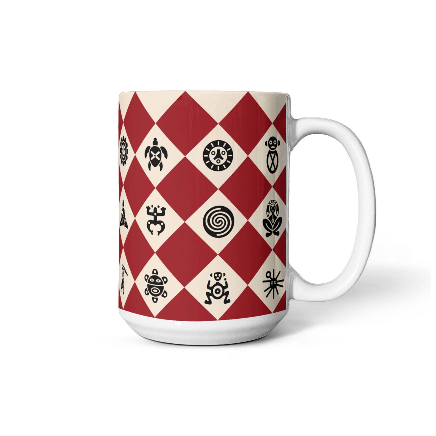 Taino Symbols Puerto Rico Coffe Mug - Taza Con Simbolos Tainos