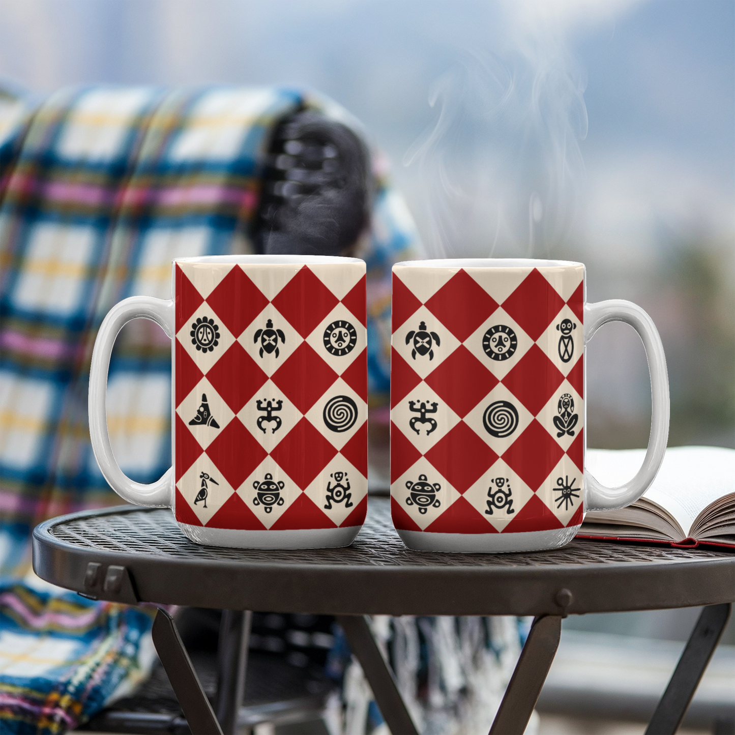 Taino Symbols Puerto Rico Coffe Mug - Taza Con Simbolos Tainos