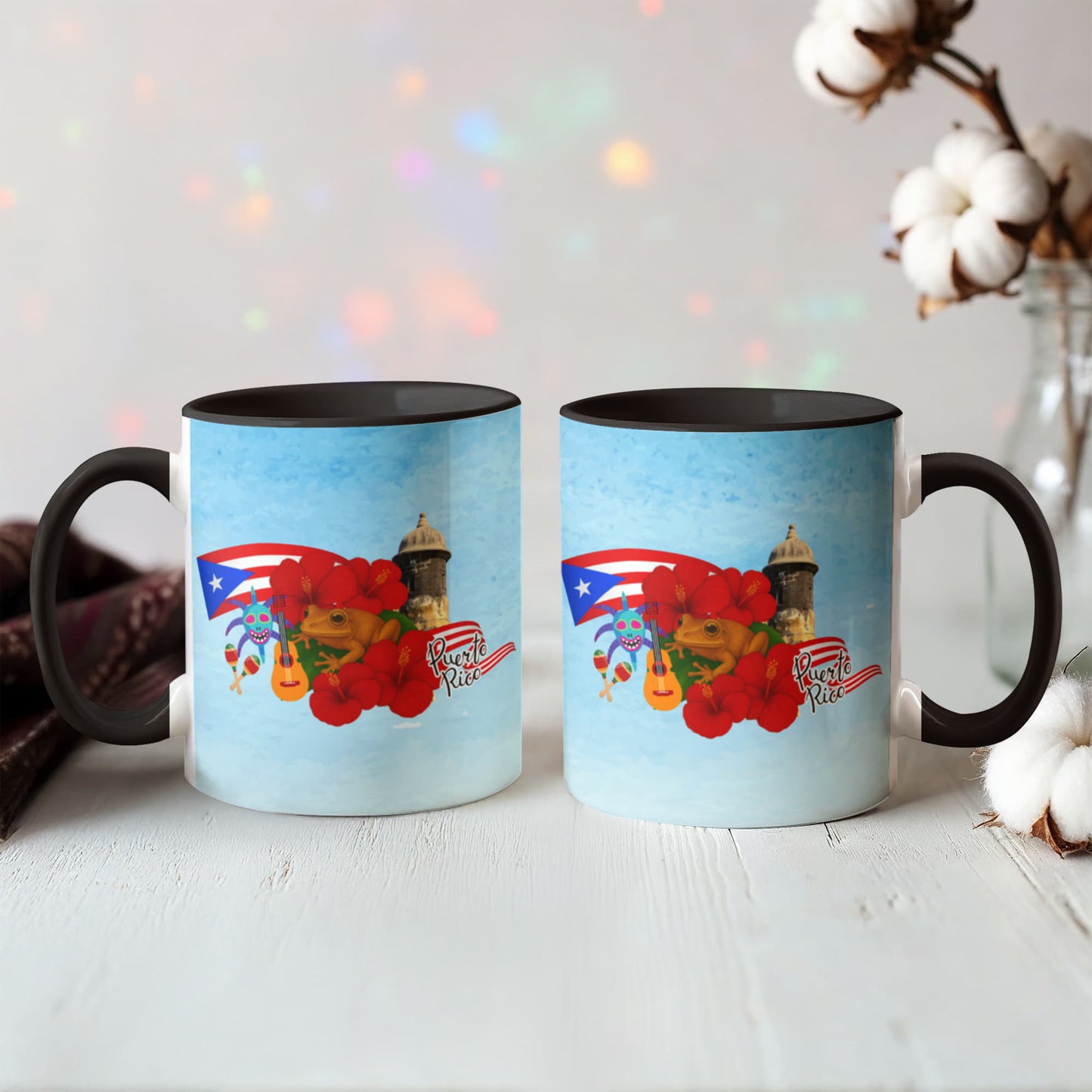 Taza Puerto Rico Distintos Colores - Puerto Rico Colorful Coffee Mug