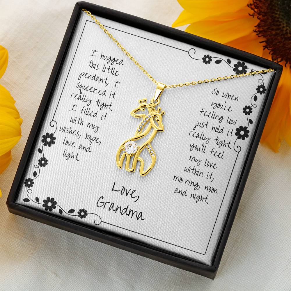 With Love, From Grandma- Giraffe Necklace