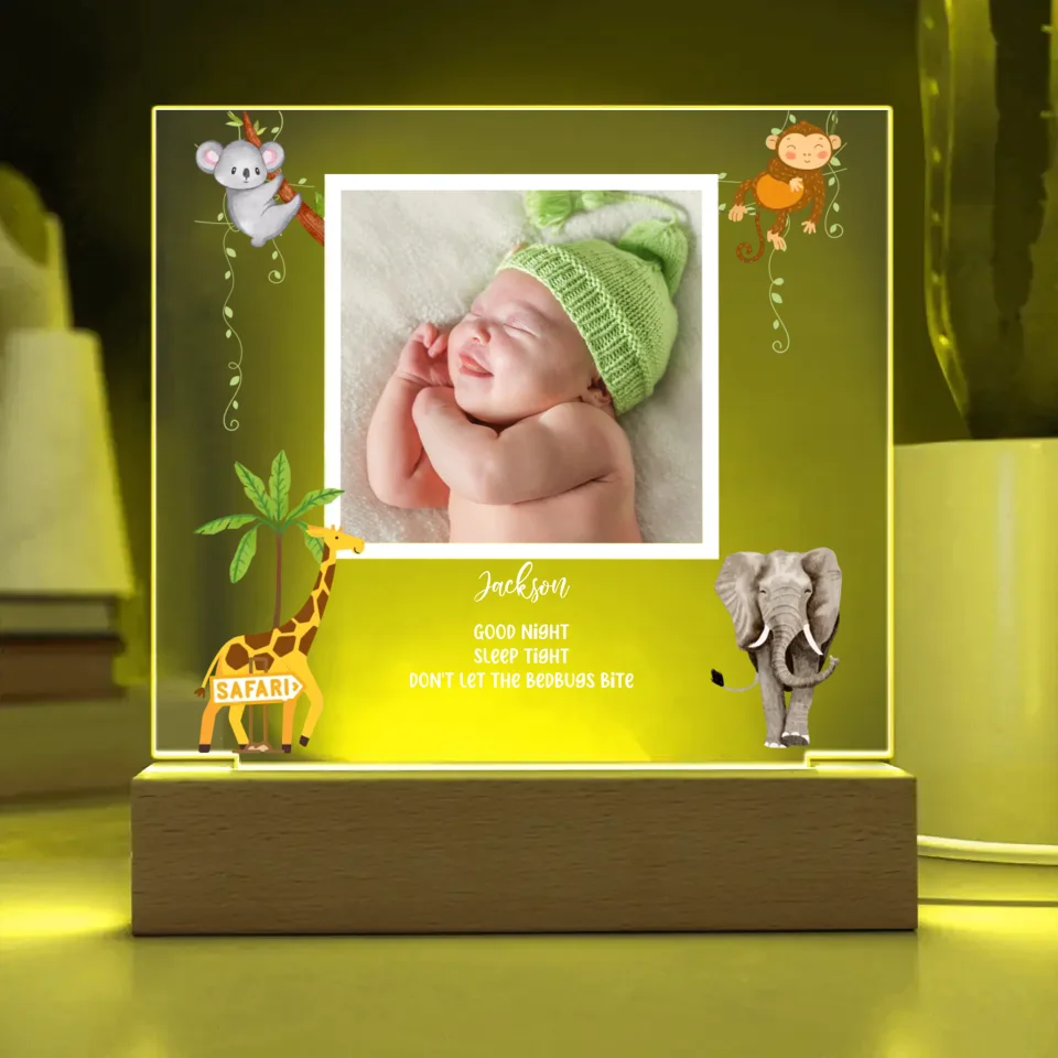 Safari Personalized Acrylic Photo Lamp & Nightlight