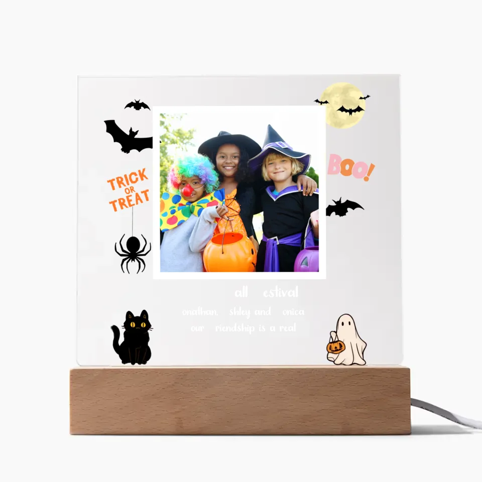 Halloween Personalized Photo Acrylic Lamp & Nightlight