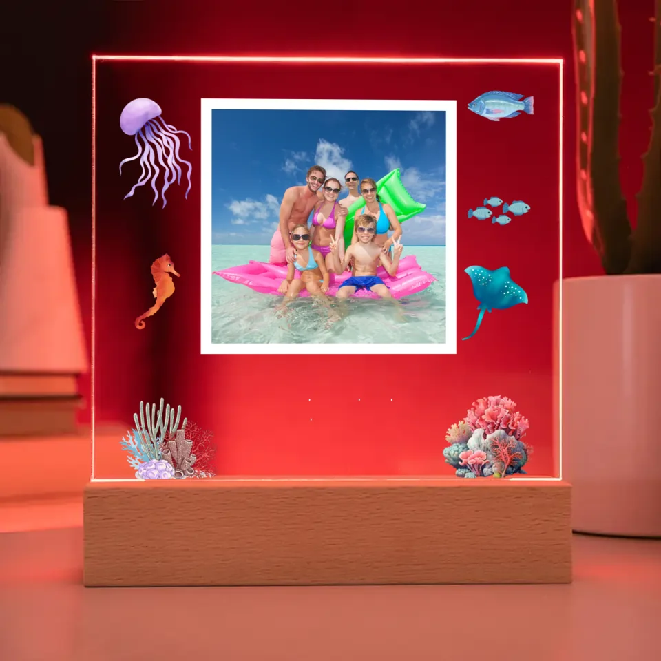 Ocean Personalized Photo Acrylic Lamp & Nightlight