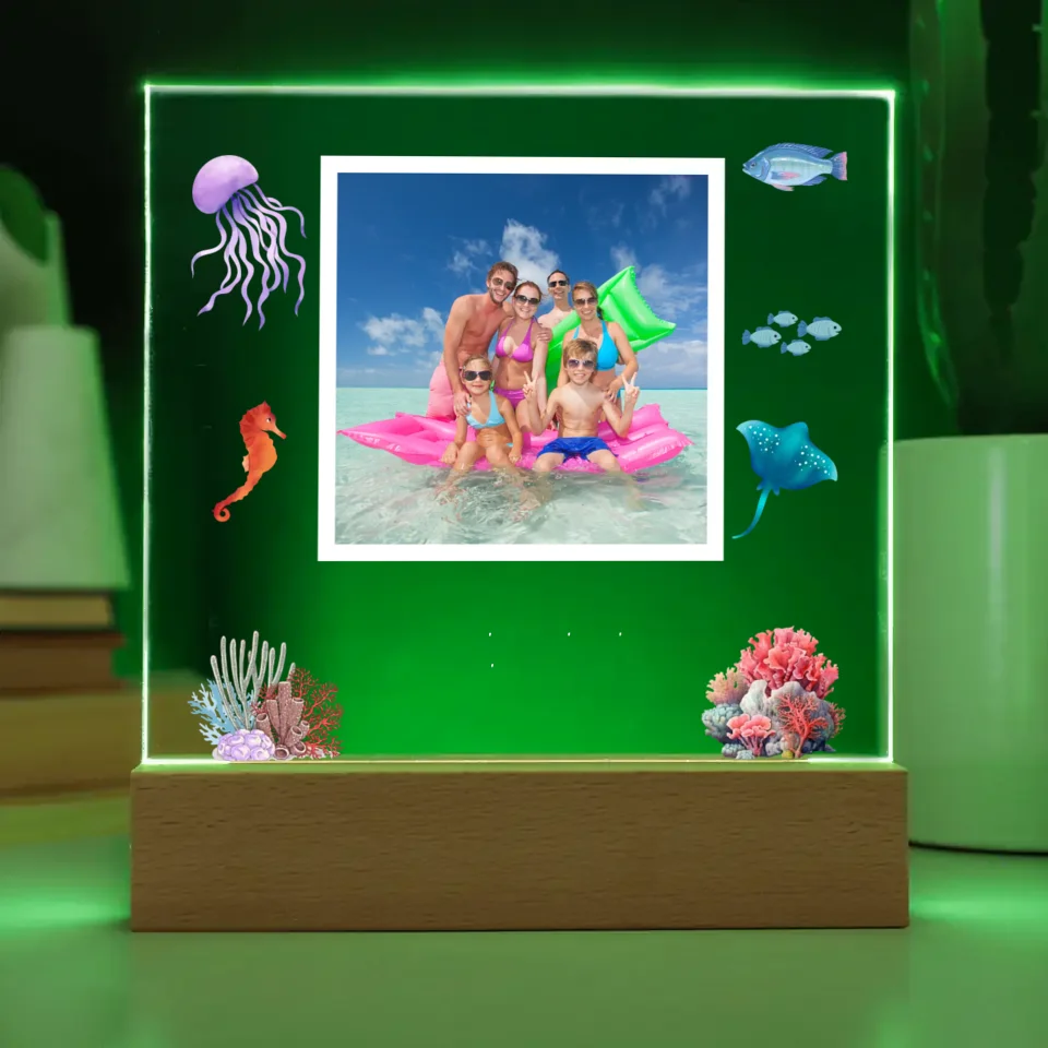 Ocean Personalized Photo Acrylic Lamp & Nightlight