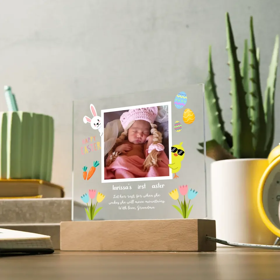 Easter Personalized Photo Acrylic Lamp & Nightlight