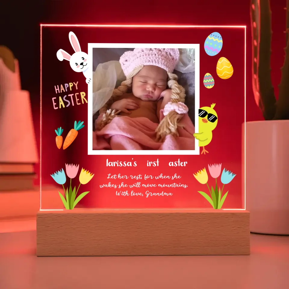 Easter Personalized Photo Acrylic Lamp & Nightlight