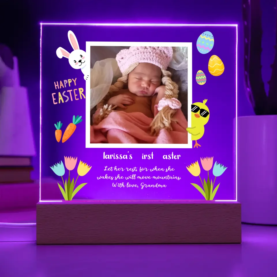 Easter Personalized Photo Acrylic Lamp & Nightlight